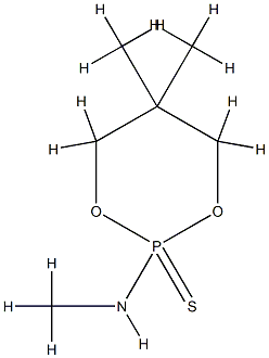 N,5,5-trimethyl-2-sulfanylidene-1,3-dioxa-2$l^{5}-phosphacyclohexan-2- amine Structure