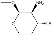 beta-D-threo-Pentopyranoside, methyl 2-amino-2,3,4-trideoxy-3-fluoro- (9CI)|