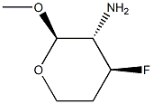 alpha-L-threo-Pentopyranoside, methyl 2-amino-2,3,4-trideoxy-3-fluoro- (9CI) Struktur