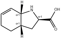 1H-Indole-2-carboxylicacid,2,3,3a,4,5,7a-hexahydro-,(2-alpha-,3a-alpha-,7a-alpha-)-(9CI) 化学構造式