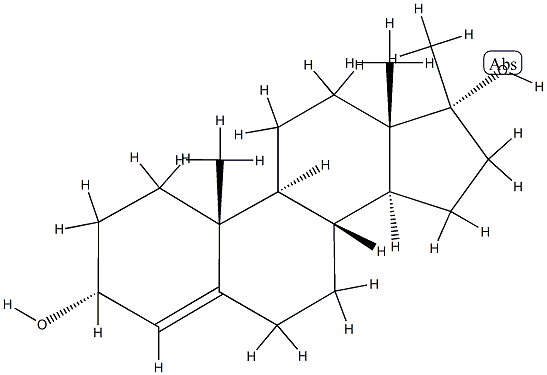 17-Methyl-4-androstene-3α,17α-diol Structure
