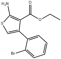 ethyl 2-amino-4-(2-bromophenyl)thiophene-3-carboxylate 化学構造式