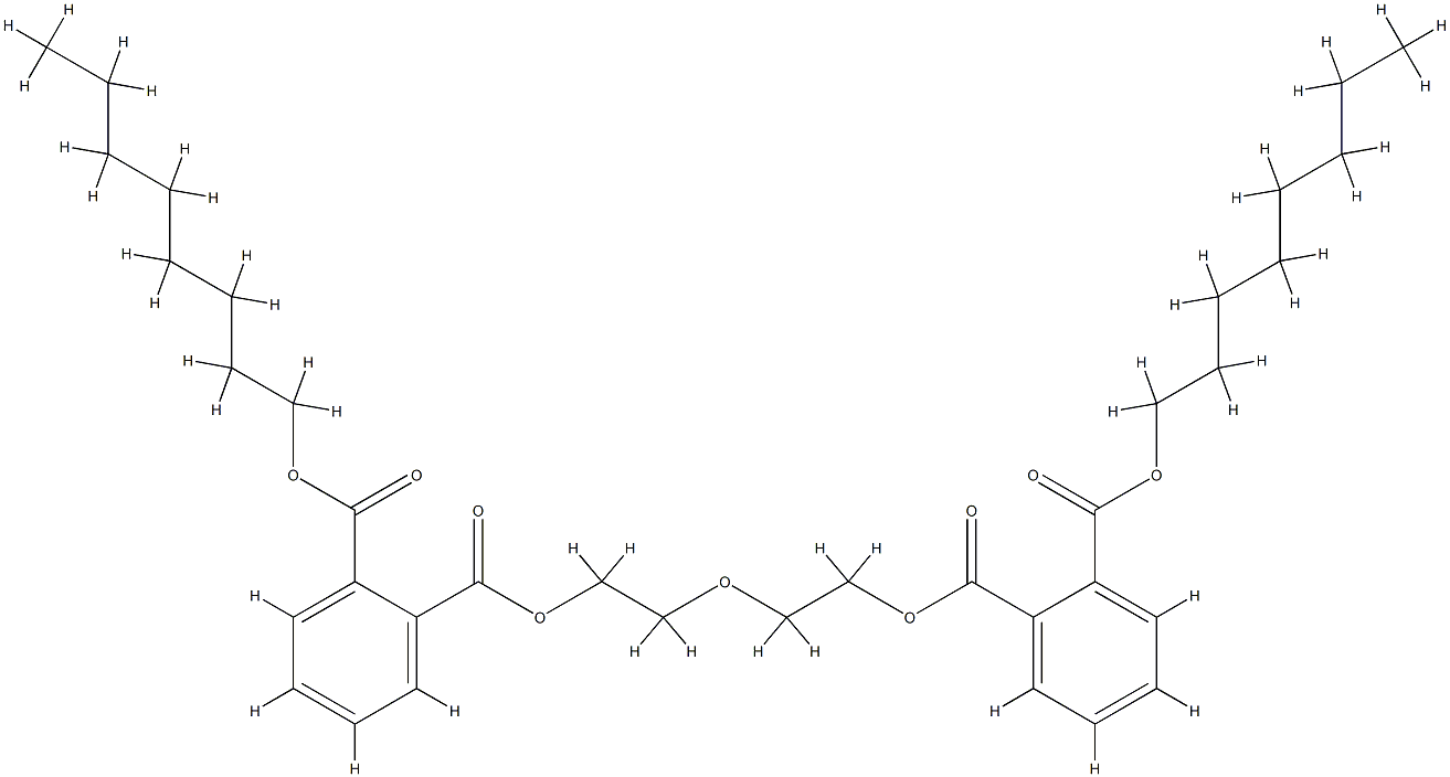 2-[2-(2-octoxycarbonylbenzoyl)oxyethoxy]ethyl octyl benzene-1,2-dicarb oxylate 结构式