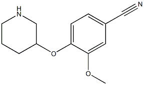 3-METHOXY-4-(3-PIPERIDINYLOXY)BENZONITRILE Structure