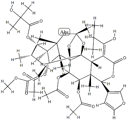 11α,12α-Bis(acetyloxy)-15-[(Z)-1-hydroxy-2-methylpropylidene]phragmalin 30-acetate 3-(2-hydroxy-2-methylpropionate) Structure