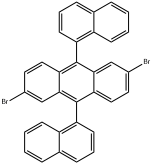 2,6-Dibromo-9,10-di(naphthalen-1-yl)anthracene Structure