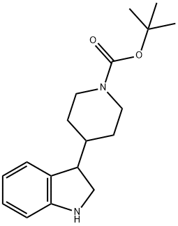 叔-丁基 4-(二氢吲哚-3-基)哌啶-1-甲酸基酯, 923136-79-2, 结构式