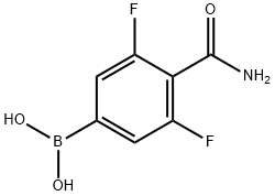 4-(Aminocarbonyl)-3,5-difluorophenylboronic acid Structure
