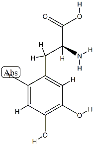 フルオロドパ (18F) 化学構造式