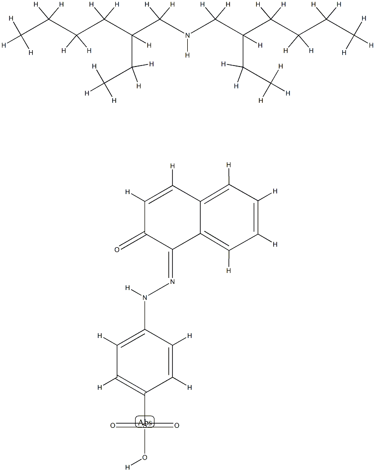 p-[(2-hydroxy-1-naphthyl)azo]benzenesulphonic acid, compound with 2-ethyl-N-(2-ethylhexyl)hexylamine (1:1) Struktur