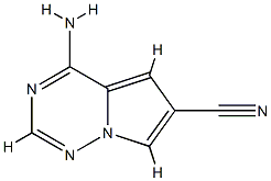 4-AMinopyrrolo[1,2-f][1,2,4]triazine-6-carbonitrile Struktur