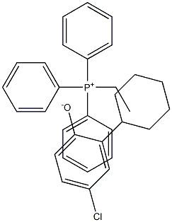 エチルトリフェニルホスホニウム・4-クロロ-2-シクロヘキシルフェノールアニオン 化学構造式