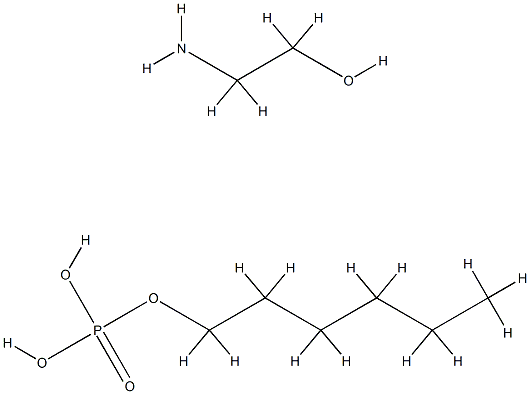 hexyl dihydrogen phosphate, compound with 2-aminoethanol (1:1) 结构式