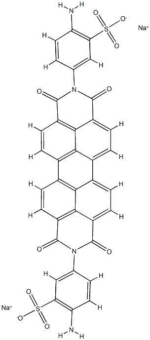 disodium 3,3'-(1,3,8,10-tetrahydro-1,3,8,10-tetraoxoanthra[2,1,9-def:6,5,10-d'e'f']diisoquinoline-2,9-diyl)bis[6-aminobenzenesulphonate] Structure