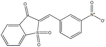 2-{3-nitrobenzylidene}-1-benzothiophen-3(2H)-one 1,1-dioxide Structure