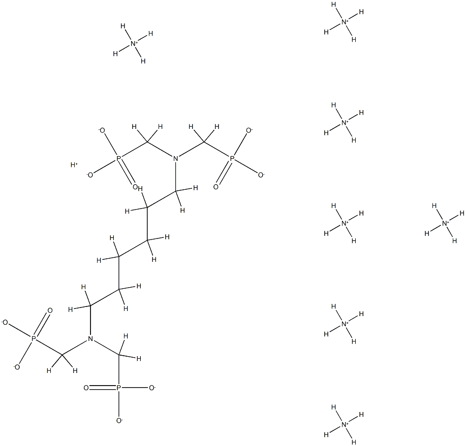 heptaammonium hydrogen [hexane-1,6-diylbis[nitrilobis(methylene)]]tetrakisphosphonate,94023-23-1,结构式