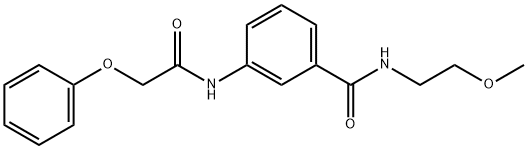 N-(2-methoxyethyl)-3-[(2-phenoxyacetyl)amino]benzamide Structure