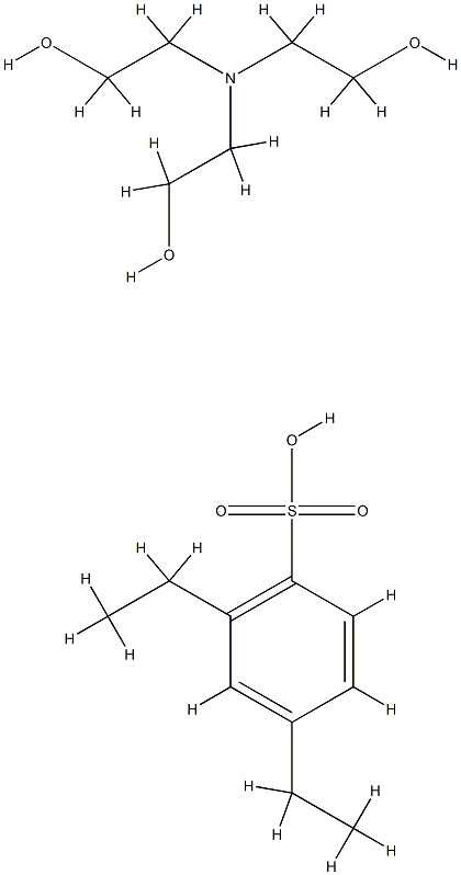 2,4-diethylbenzenesulphonic acid, compound with 2,2',2''-nitrilotriethanol (1:1) Struktur