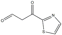 2-Thiazolepropanal,  -bta--oxo- Structure