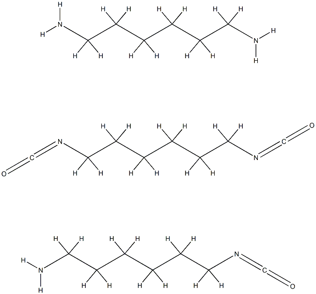 1,6-Hexanediamine, polymer with 1,6-diisocyanatohexane and 6-isocyanato-1-hexanamine Struktur