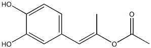 1,2-Benzenediol,4-[2-(acetyloxy)-1-propenyl]-(9CI) 化学構造式