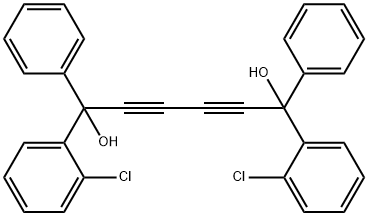 (-)-1,6-双(2-氯苯基)-1,6-二苯基-2,4-己二炔-1,6-二醇, 96158-84-8, 结构式