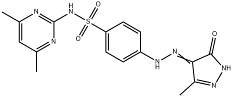 N-(4,6-dimethyl-2-pyrimidinyl)-4-[2-(3-methyl-5-oxo-1,5-dihydro-4H-pyrazol-4-ylidene)hydrazino]benzenesulfonamide Structure