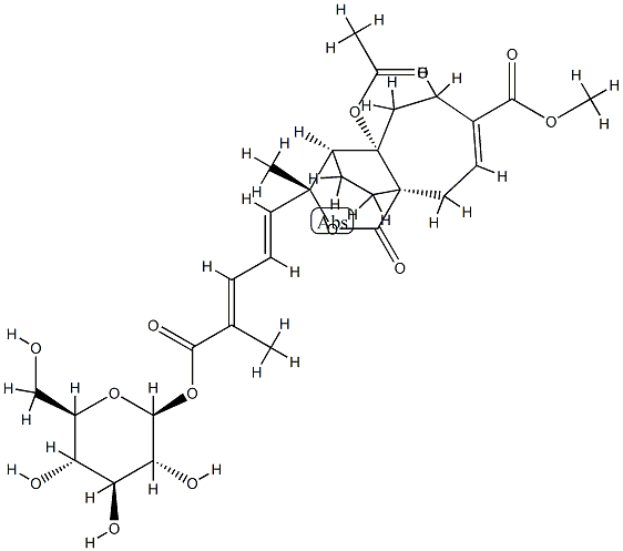 Pseudolaric acid B-glucopyranoside Struktur
