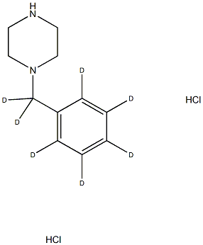 Benzyl piperazine-D7 diHCl Struktur