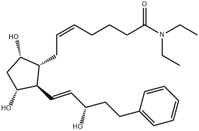17-phenyl trinor Prostaglandin F2α diethyl amide Struktur