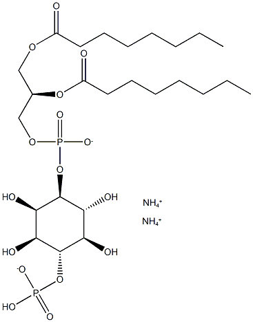 1,2-dioctanoyl-sn-glycero-3-phospho-(1'-Myo-inositol-4'-phosphate) (aMMoniuM salt) Structure