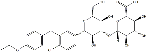 Dapagliflozin-3-O--D-Glucuronide,1351438-75-9,结构式