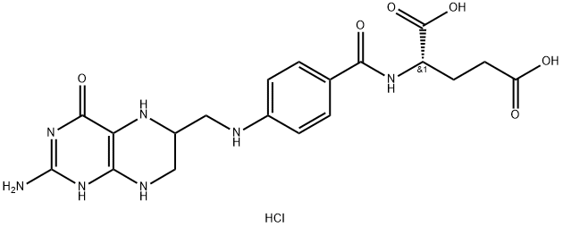 (6R,S)-5,6,7,8-Tetrahydrofolic acid (hydrochloride) Structure