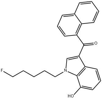 AM2201 7-hydroxyindole metabolite 化学構造式