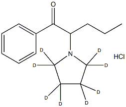 .alpha.-Pyrrolidinopentiophenone-d8 (hydrochloride) Struktur