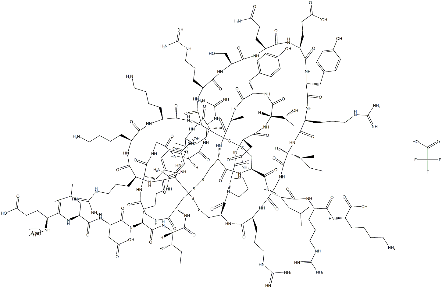 -Defensin-4 (human) (trifluoroacetate salt) 化学構造式