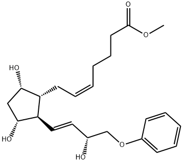 16-phenoxy tetranor Prostaglandin F2α methyl ester 化学構造式