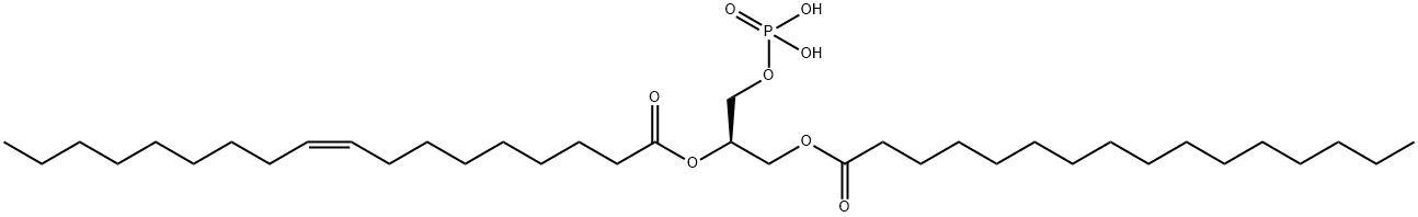 1-Palmitoyl-2-oleoyl-sn-glycero-3-phosphate Structure