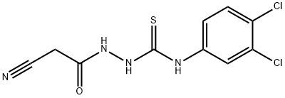 2-(2-氰基乙酰基)-N-(3,4-二氯苯基)肼基硫代甲酰胺,656222-54-7,结构式