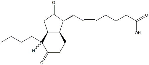11-deoxy-15-keto-13,14-dihydro-11 beta,16-cycloprostaglandin E2 化学構造式