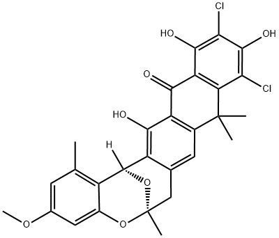 Bischloroanthrabenzoxocinone Structure