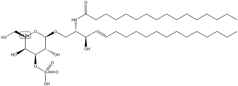 单硫酸化棕榈酰基硫苷脂, 89771-78-8, 结构式