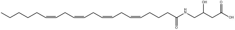 N-Arachidonoyl-3-hydroxy-γ-Aminobutyric Acid 化学構造式