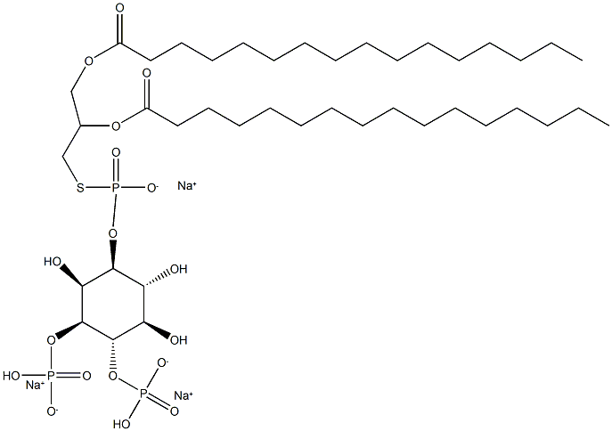 Ptd(S)Ins-(3,4)-P2 (1,2-dipalmitoyl) (sodium salt) Struktur
