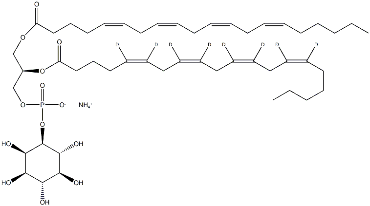 PtdIns-(1-arachidonoyl, 2-arachidonoyl-d8) (ammonium salt) Struktur
