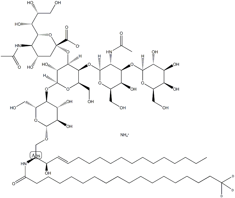 C18 Ganglioside GM1-d3 (d18:1/18:0-d3) (ammonium salt) Structure