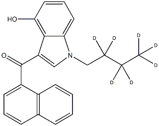 JWH 073 6-hydroxyindole metabolite-d7 结构式