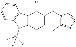 昂丹司琼-13C-D3 结构式