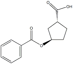 (1R,3R)-3-Benzoic acid 3-carboxycyclopentyl ester 化学構造式