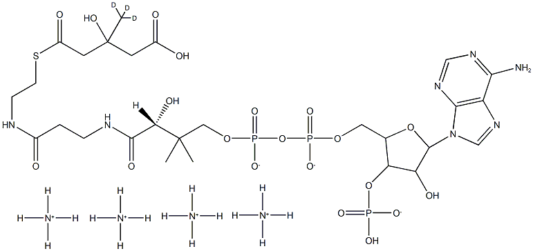 3-hydroxy-3-methylglutaryl-Coenzyme A-d3 (ammonium salt) Struktur